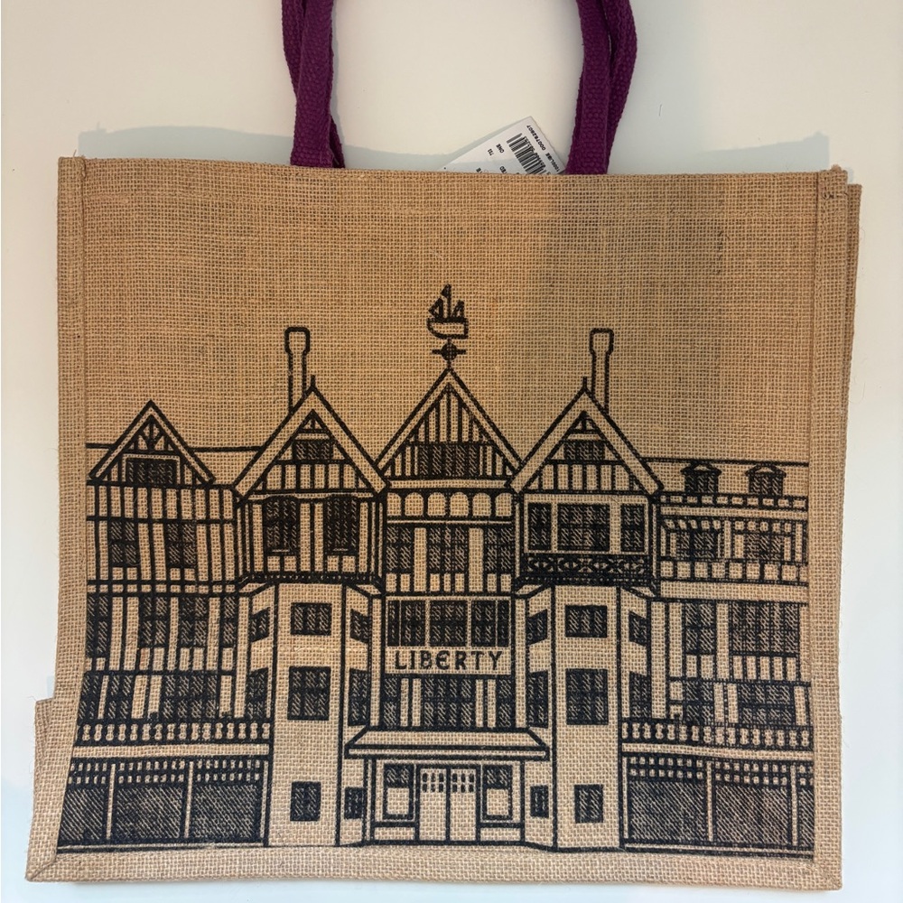 Liberty of London Tan and Black Tote Bag